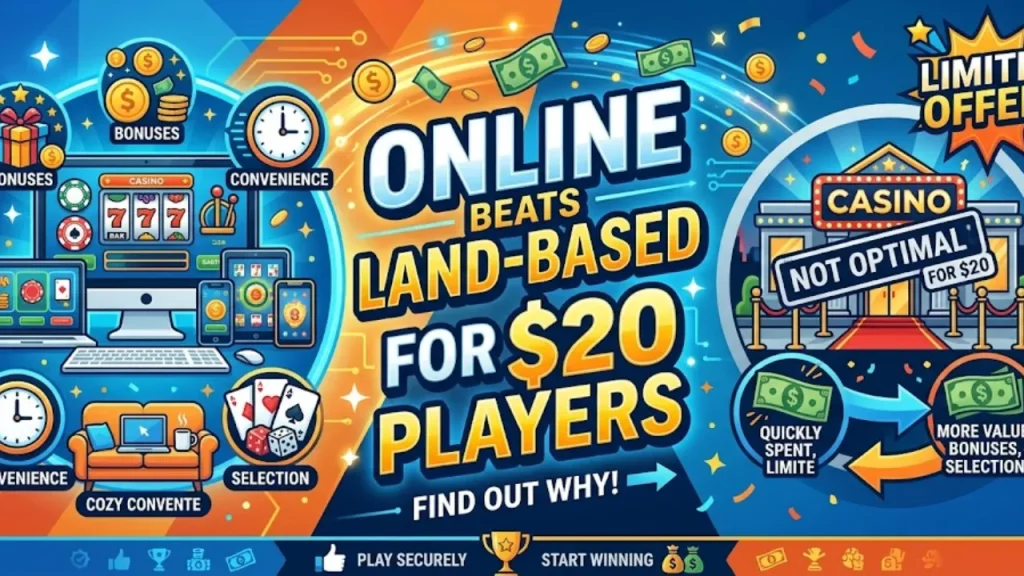 Online Beats Land-Based For $20 Players

