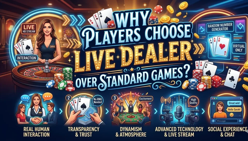Why Players Choose Live Dealer Over Standard Games